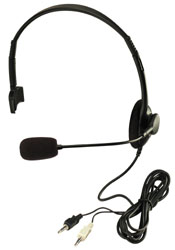 PC Telefonie-Headset mit einem Ohrkissen und Mikrofon