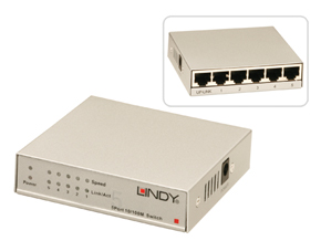 Premium 5 Port 10/100 Fast Ethernet Switch - Netzwerkswitch mit 