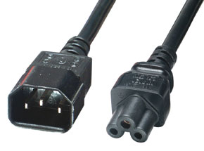 Netzkabel Kaltgertestecker (nicht Kupplung) an IEC - C5 Kupplun
