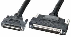 SCSI-V Kabel, SCSI-V Stecker / SCSI-III Stecker (Schraub), 1m