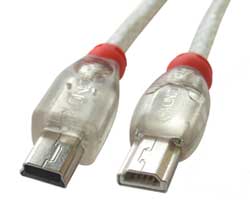 USB Kabel Mini-A / Mini-B,  0,5m