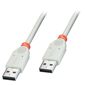 USB 2.0 Kabel Typ A/A hellgrau, 2m