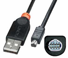 USB Digital-Kamera-Kabel fr HP & Nikon