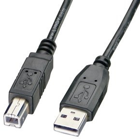 USB 2.0 Kabel Typ A/B, schwarz, 2m