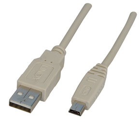 Low Cost USB 2.0 Kabel Typ A/Mini-B, 1m