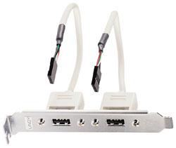 USB-Slotblechadapter, 2 x 4 IDC-Kupplung, ca. 0,14m