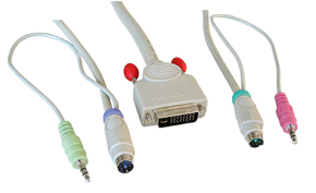 DVI KVM+Audio-Kabel (CPU Switch SMART Audio DVI) 5m