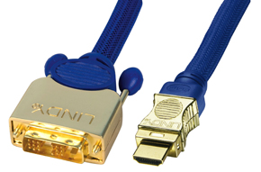 HDMI-DVI-Kabel Premium GOLD - 1m