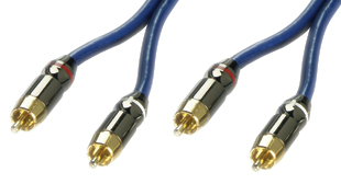 Premium Gold Audio Kabel, 75 Ohm, 0,5m