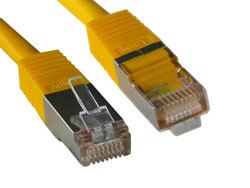 FTP Patch-Kabel Cat. 5E, gelb, 0,5 m - GIGABIT