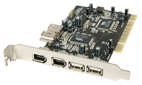 USB 2.0 + FireWire 1394a Combo-Karte, PCI