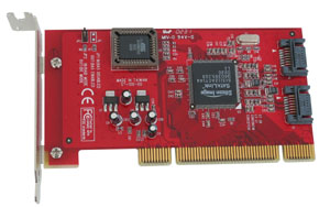SATA Karte mit Raid-Funktion, 2 Port, PCI
