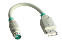 USB-PS/2 - Maus- oder Tastauradapterkabel, ca. 15cm