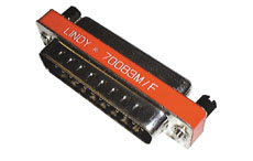 Mini-Adapter 25 pol. Sub-D-Stecker an 25 pol. Sub-D-Kupplung