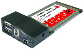 LINDY USB 2.0 / FireWire Combo CardBus Adapter